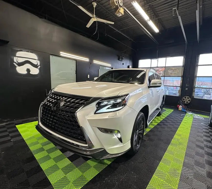 White Lexus GX in the Pro-Tint bay